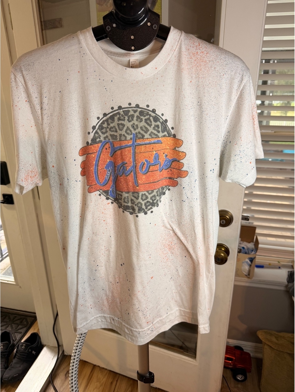 Florida Gators UF White Speckled Graphic T Shirt